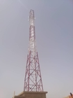 Rdu 80m Telecommunication Mobile Tower เหล็กชุบสังกะสีแบบจุ่มร้อน