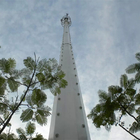 เสาโทรคมนาคม Monopole Steel Tower Pole 15 เมตรเคลือบด้วยผง