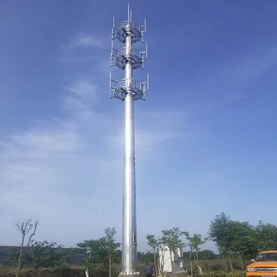 เสาอากาศ Wifi โทรคมนาคม 15m Monopole Steel Tower