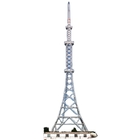 100m CDMA Mobile Communication Tower จุ่มร้อนชุบสังกะสีพร้อมวงเล็บ